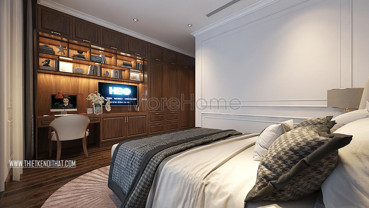 Thiết kế nội thất phòng ngủ biệt thự Vinhomes GreenBay HL30 